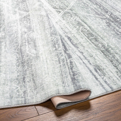 Blake Light Gray Washable Area Rug