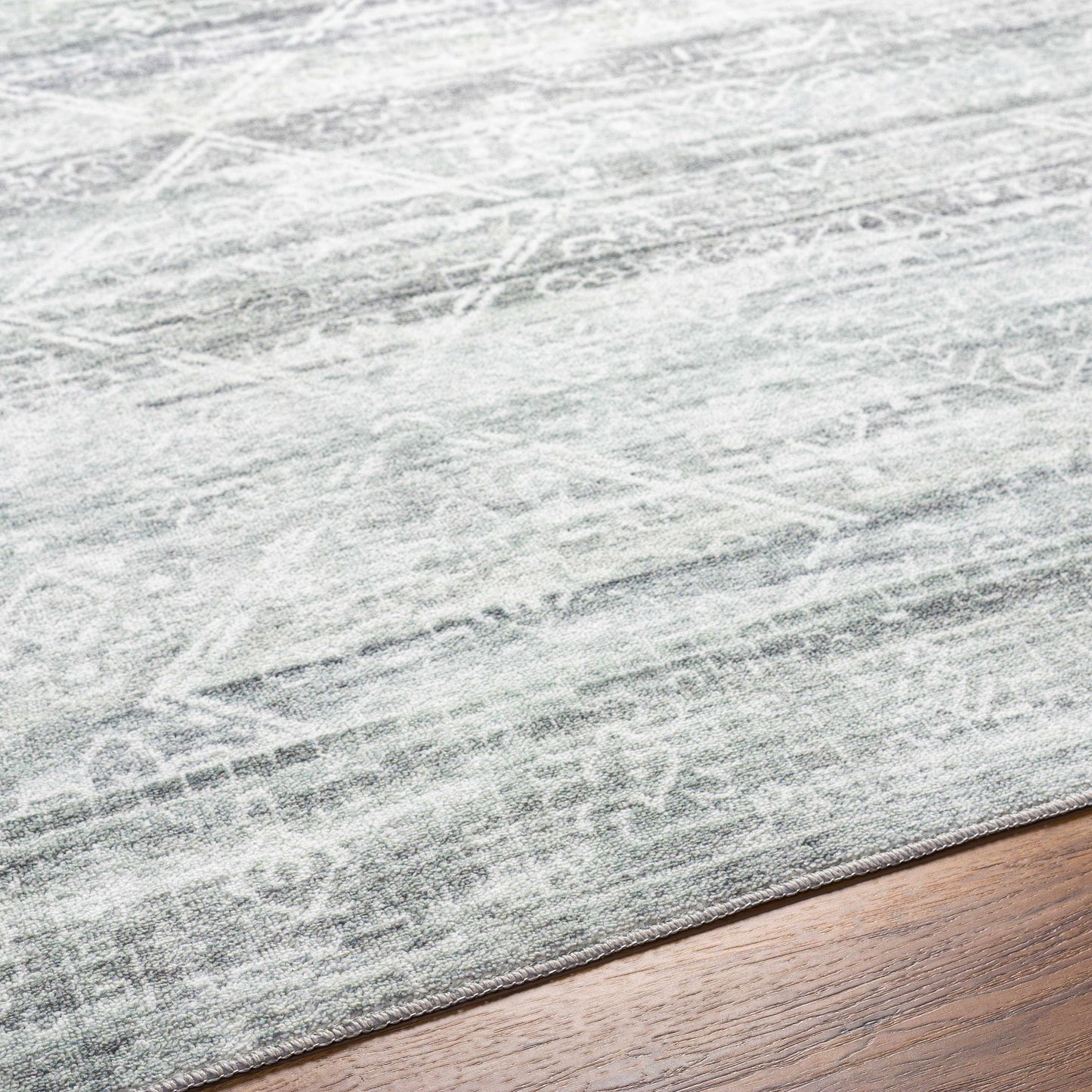 Blake Light Gray Washable Area Rug