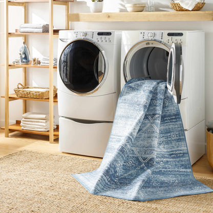 Blake Arctic Sky Washable Area Rug
