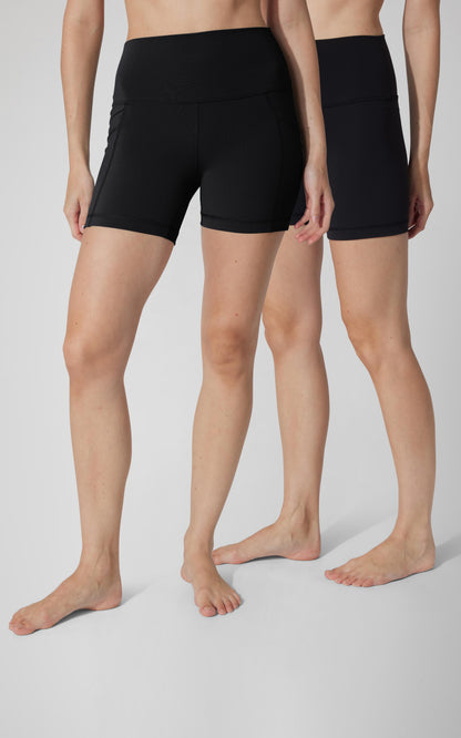 90 Degree by Reflex 2 PK Lux 5" One Classic and One Pocketed Shorts