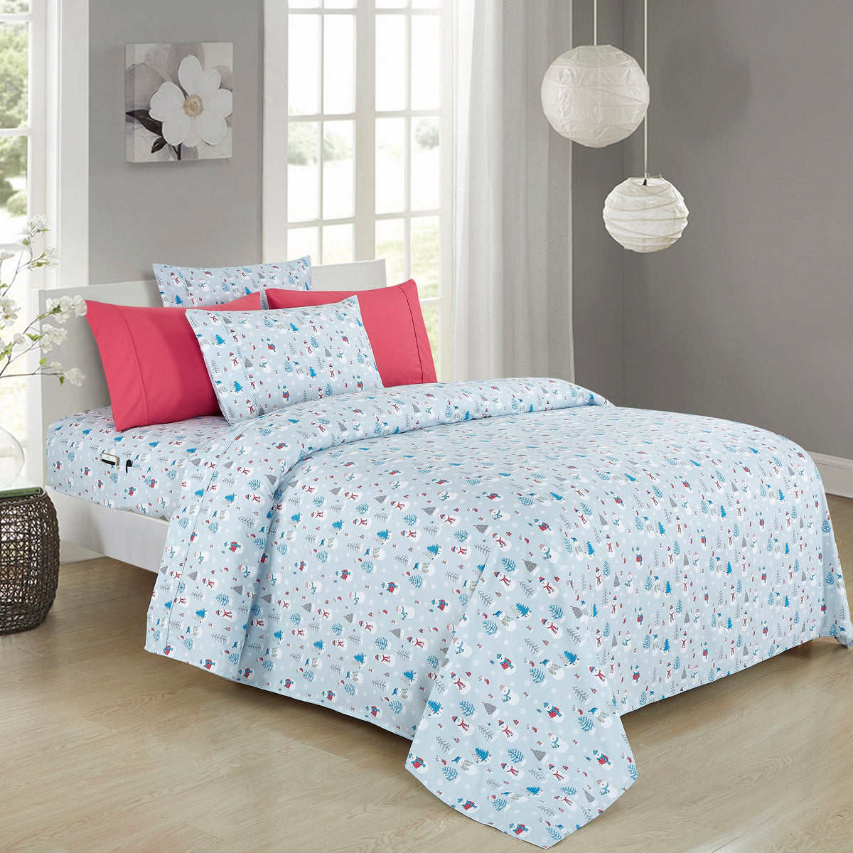 Elegant Comfort 6-Piece Christmas & Holiday Sheet Set - Soft as a Hotel Premium Quality