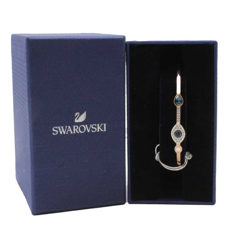 Swarovski Symbolic Rose Gold Evil Eye Bangle Bracelet