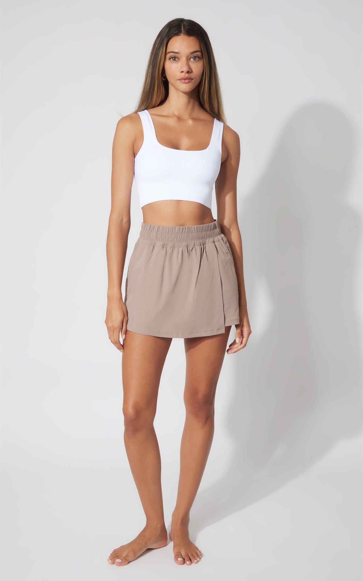90 Degree by Reflex Trekki Trail Path Commuter Outdoor Utility Skort with Elastic Waistband