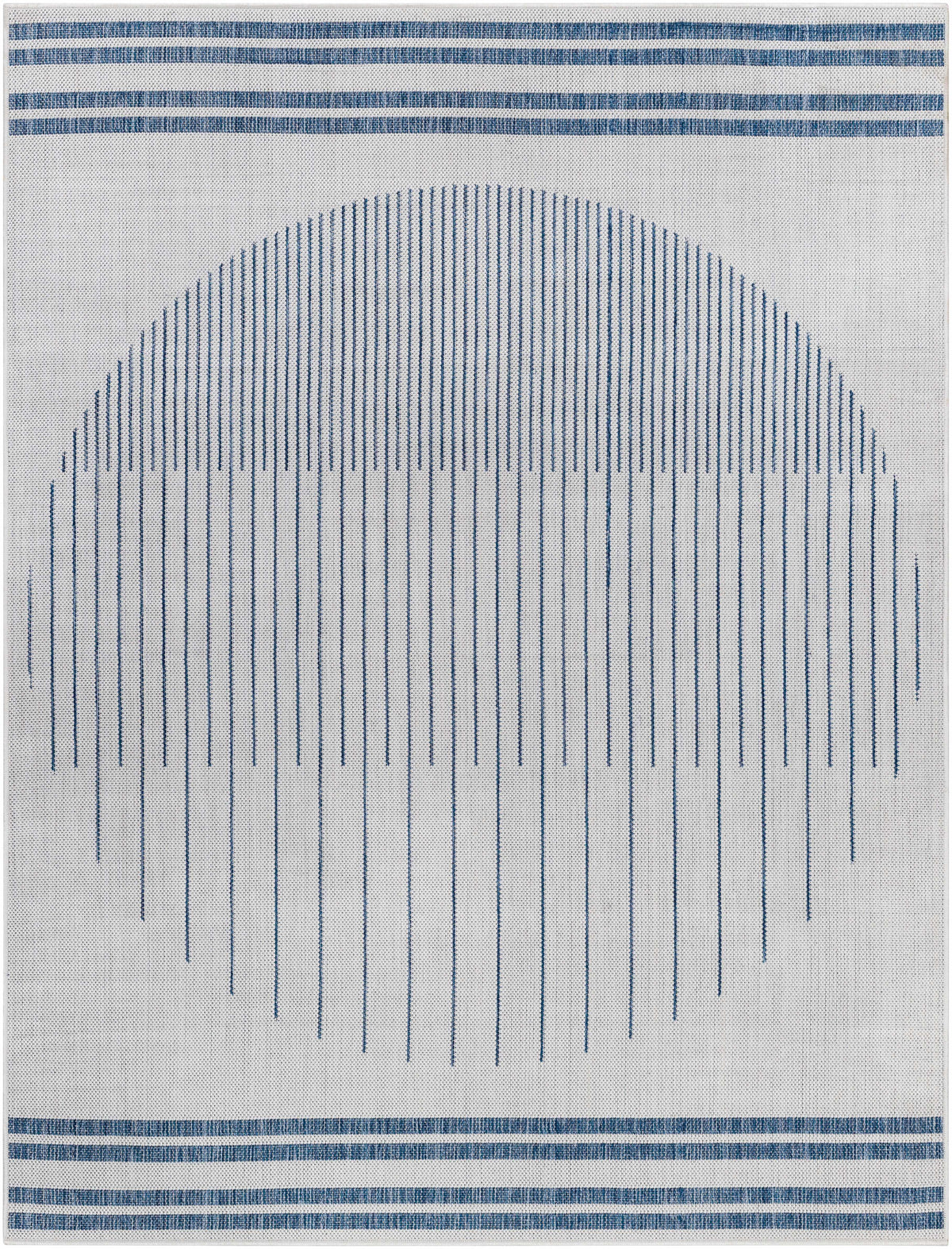 Aviya Blue & Gray Outdoor Area Rug - Clearance