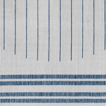 Aviya Blue & Gray Outdoor Area Rug - Clearance