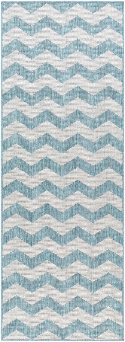 Cheri Thatch Light Blue Outdoor Carpet Area Rug - Clearance
