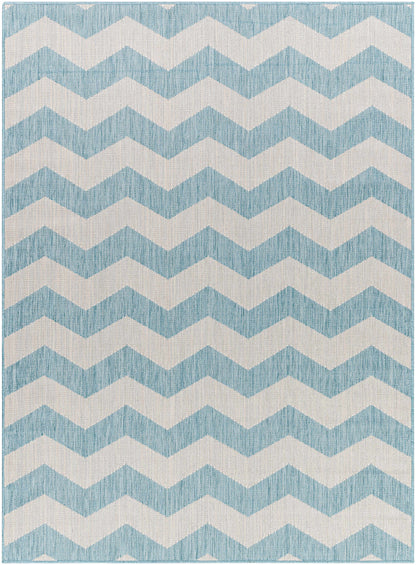 Cheri Thatch Light Blue Outdoor Carpet Area Rug - Clearance