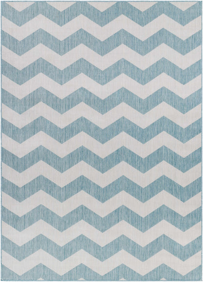 Cheri Thatch Light Blue Outdoor Carpet Area Rug - Clearance