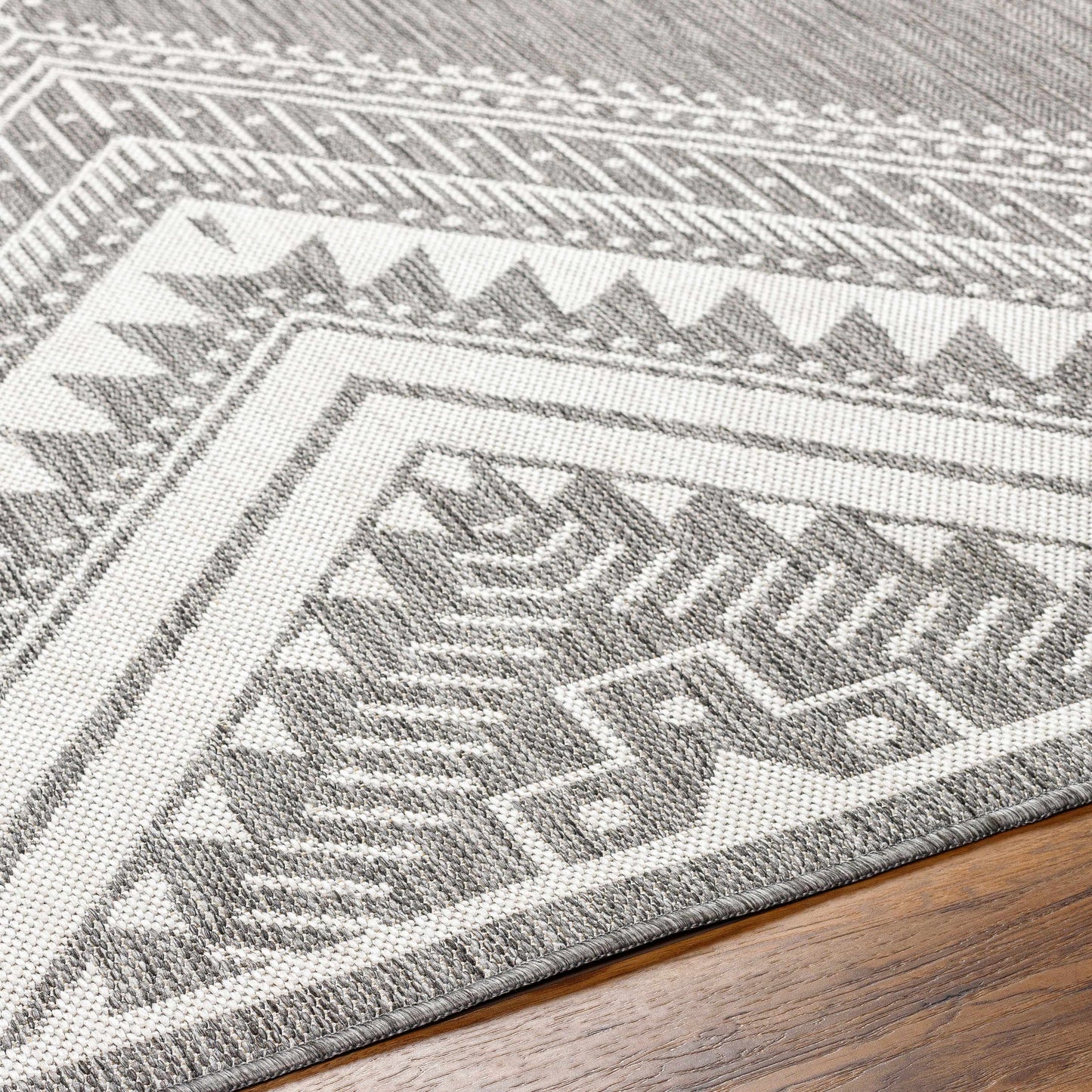 Deana Gray Outdoor Area Rug - Clearance