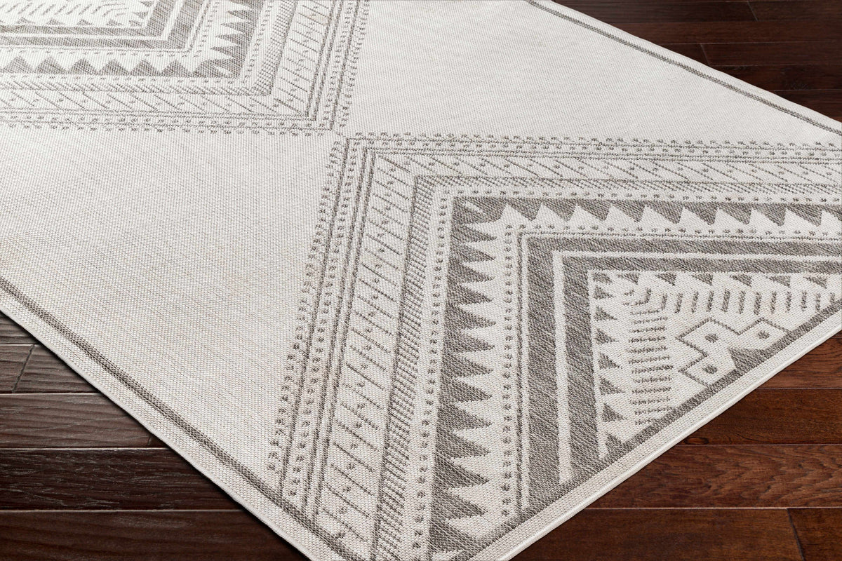 Deana Light Gray Outdoor Area Rug - Clearance