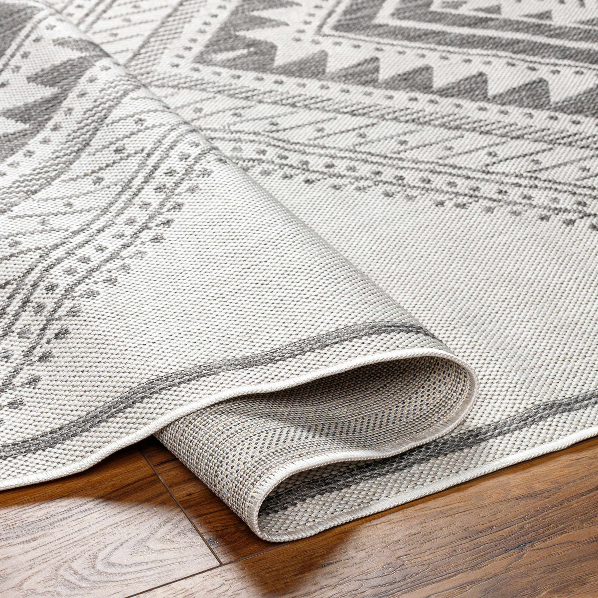 Deana Light Gray Outdoor Area Rug - Clearance