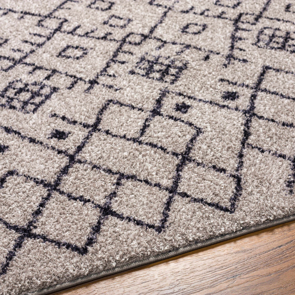 Elyes Gray Washable Area Rug - Clearance