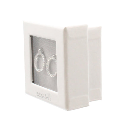 Zaza & Lilli Rhodium-Plated Silver Glint Stud Earrings