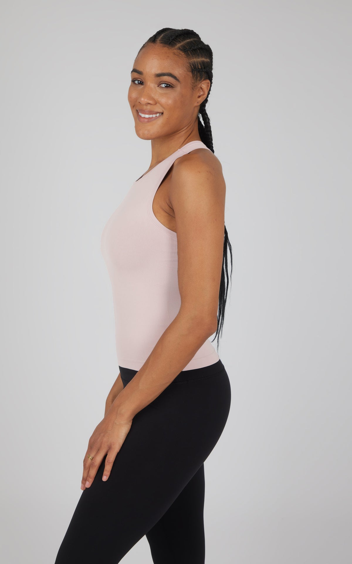 90 Degree by Reflex 2 PK Seamless Racerback Tank Top with Built in Bra