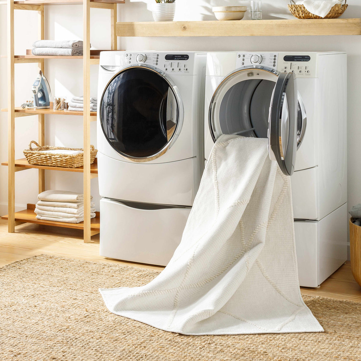 Amani White Washable Rug - Clearance