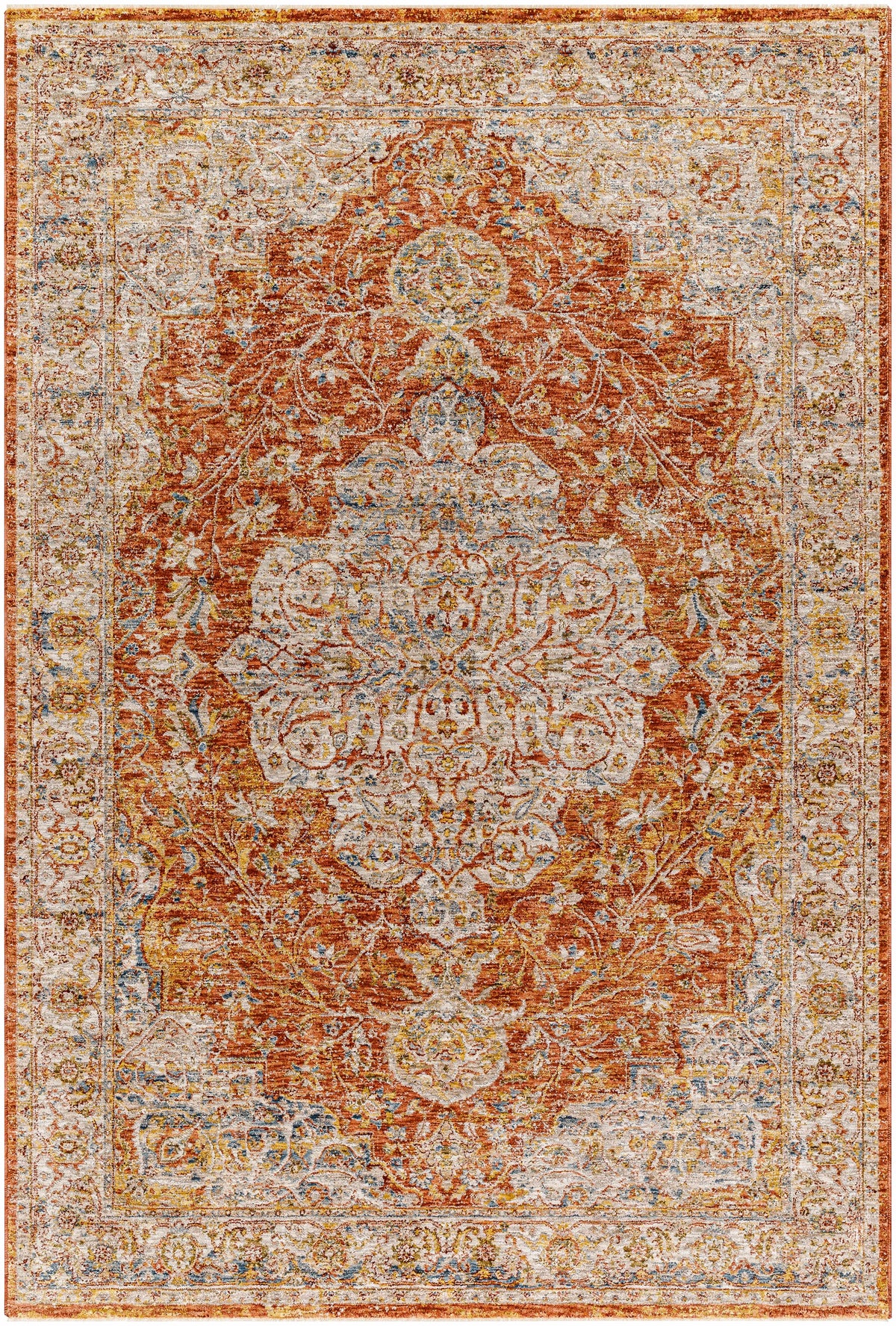 Aman Rust Area Rug - Clearance