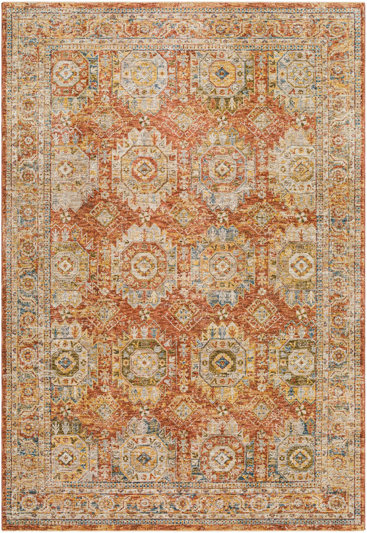 Crescentia Rust Area Rug - Clearance