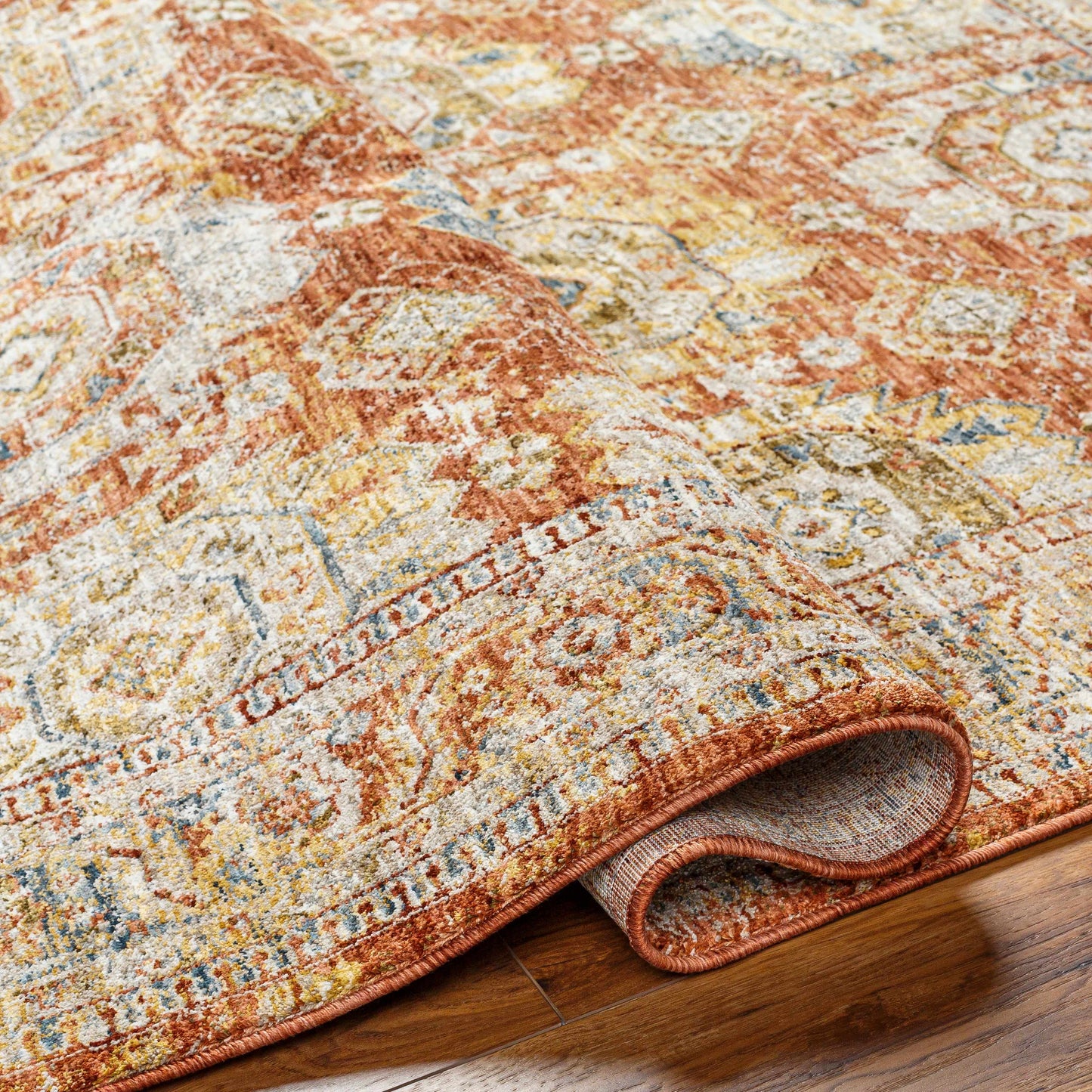Crescentia Rust Area Rug - Clearance