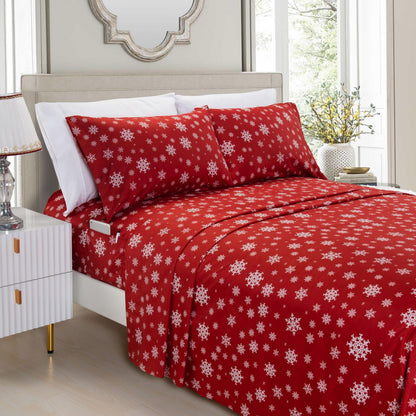 Elegant Comfort 6-Piece Christmas & Holiday Sheet Set - Soft as a Hotel Premium Quality