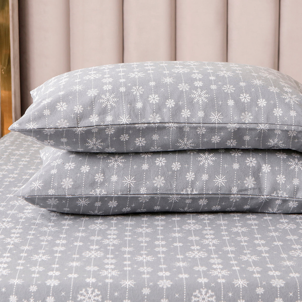 Elegant Comfort 4-Piece Holiday Cotton Flannel Sheet Set - 100% Turkish Cotton