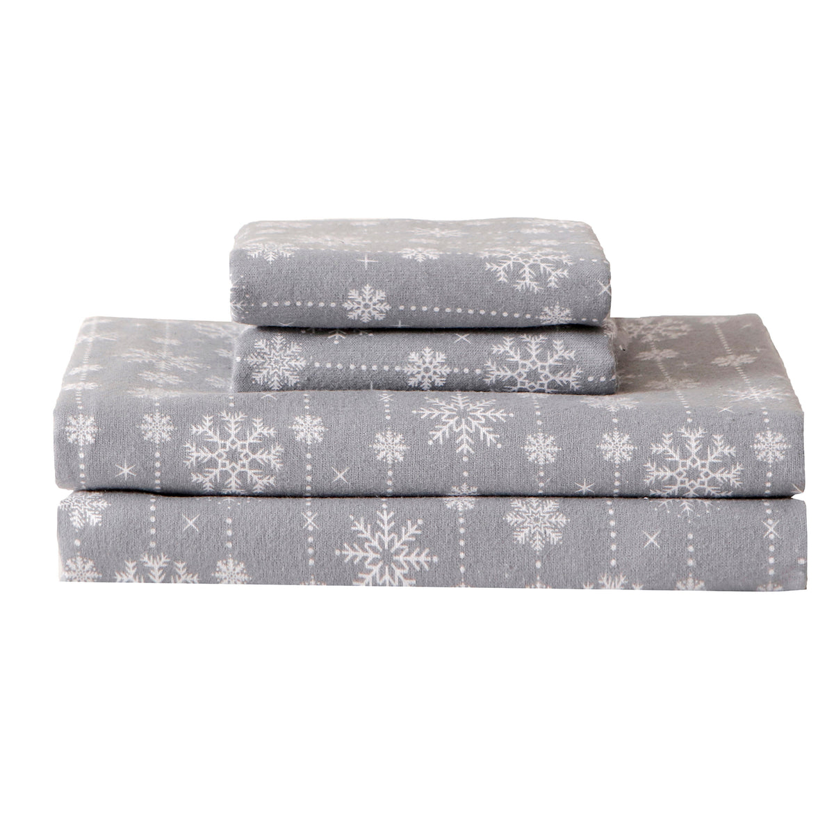 Elegant Comfort 4-Piece Holiday Cotton Flannel Sheet Set - 100% Turkish Cotton