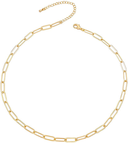 14k Gold Plated Cable Link Chain Adjustable Bracelet