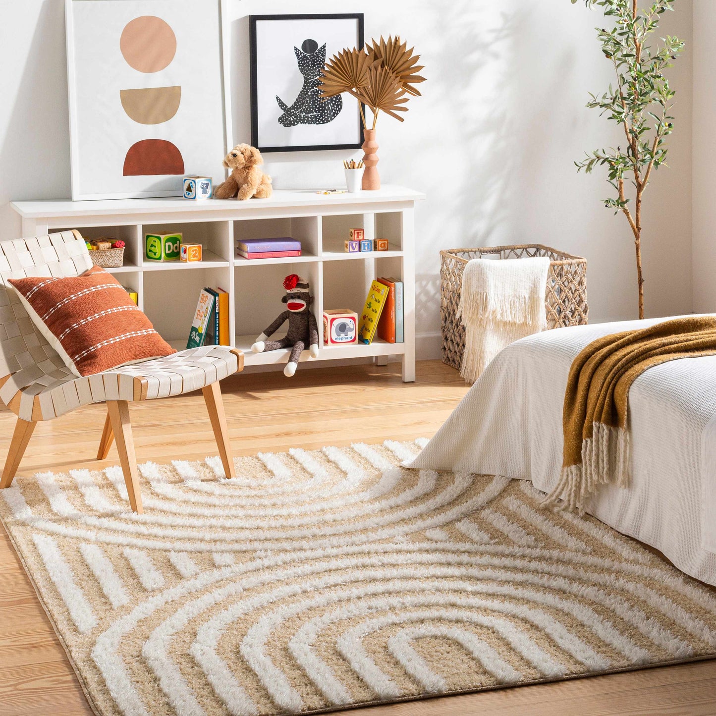 Arnel Beige Area Rug - Clearance