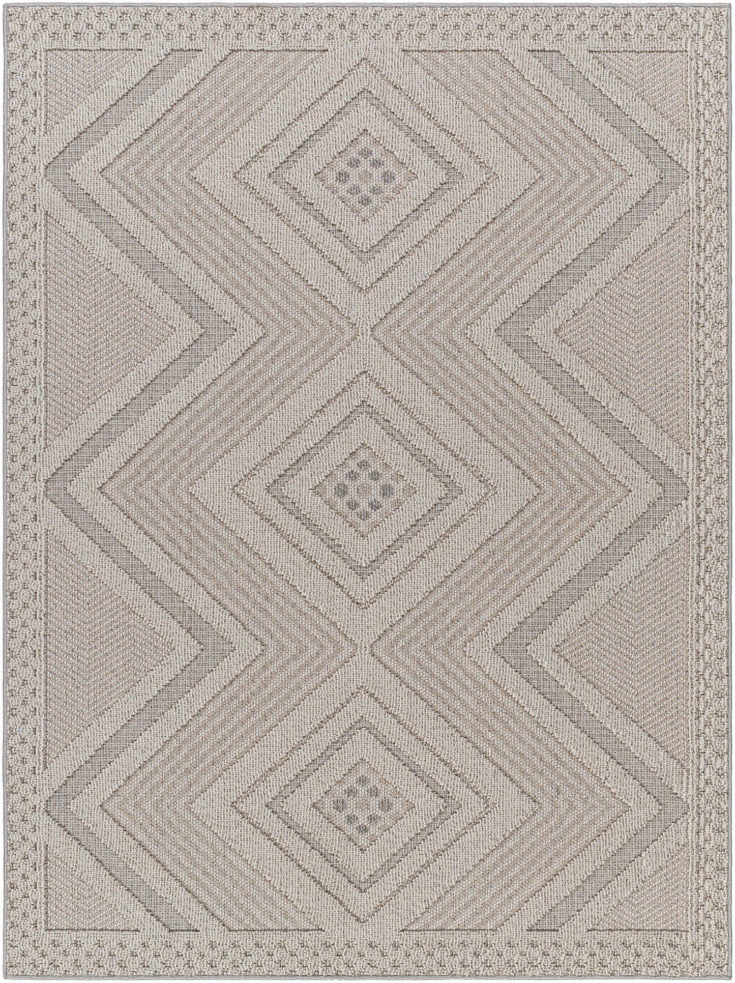 Aimee Natural Gray Outdoor Area Rug - Clearance
