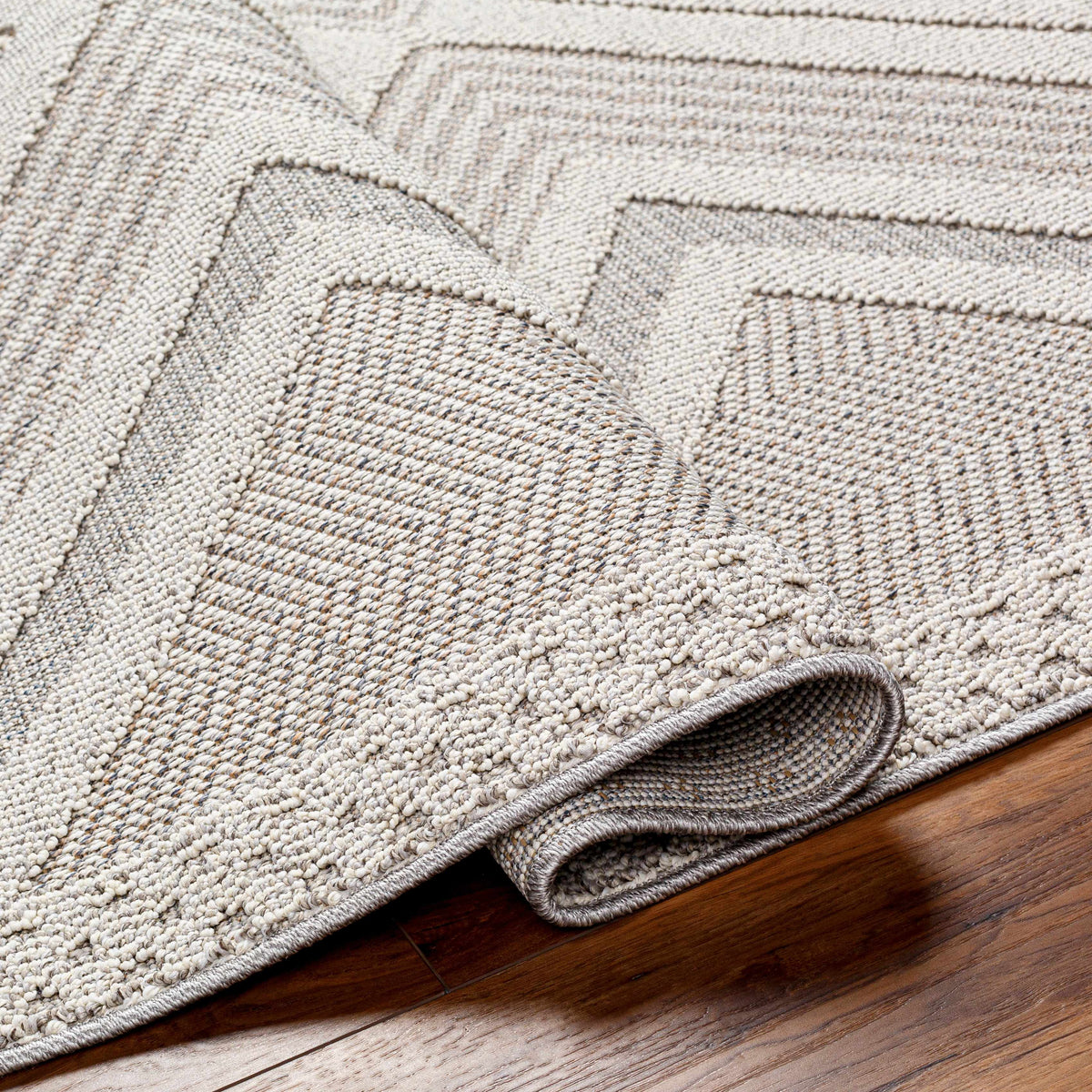Aimee Natural Gray Outdoor Area Rug - Clearance