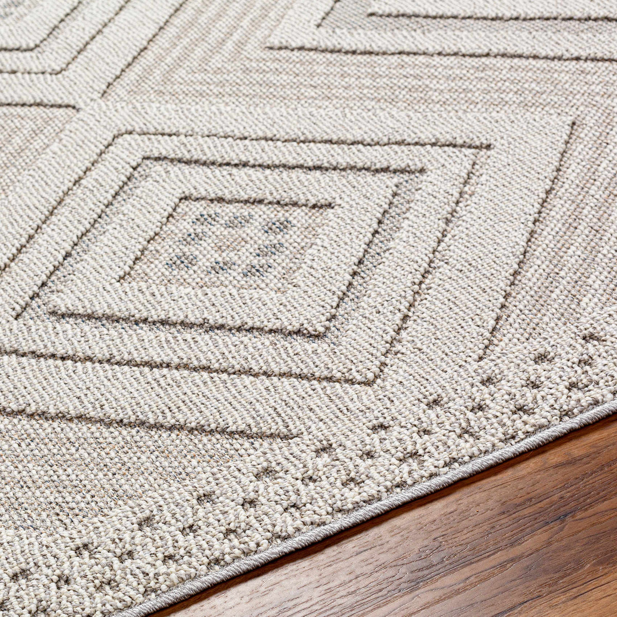 Aimee Natural Gray Outdoor Area Rug - Clearance