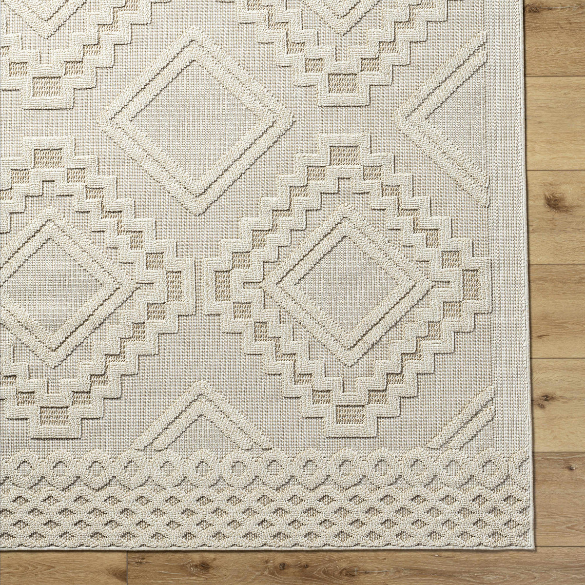 Arwid Bone Outdoor Area Rug - Clearance