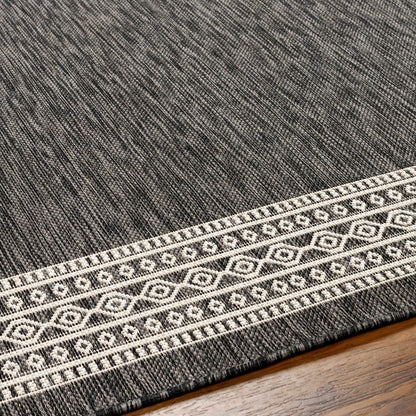 Aleli Black & White Outdoor Area Rug - Clearance