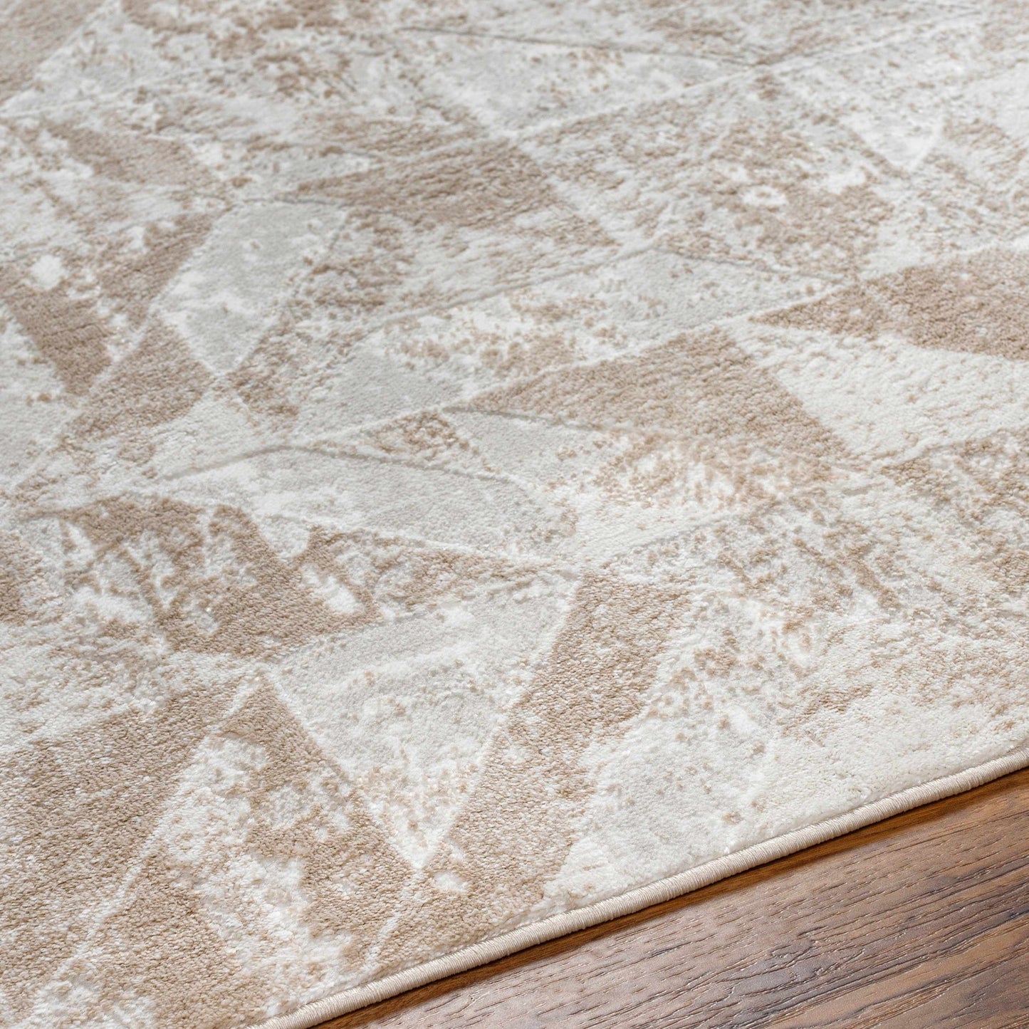 Gonca Gray Geometric Area Rug - Clearance