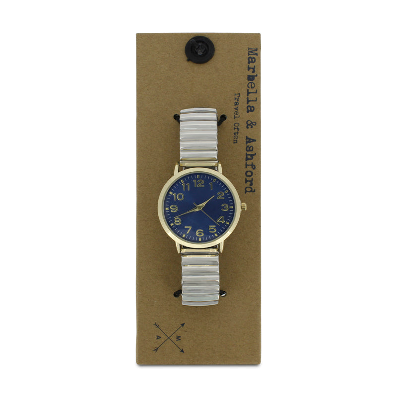 Men's Silver And Gold Watch Blue Face TW16008D Marbella & Ashford