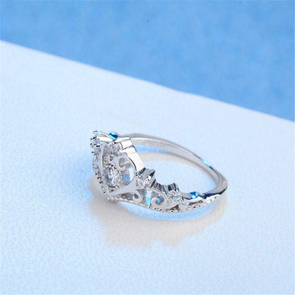 Crystal & Cubic Zirconia Crown Ring