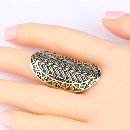 Goldtone Weaving Band Ring