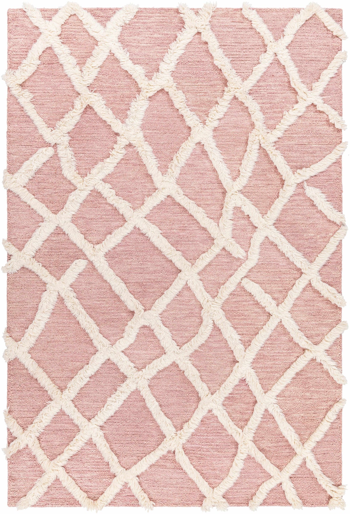 Adica Pink Wool Area Rug