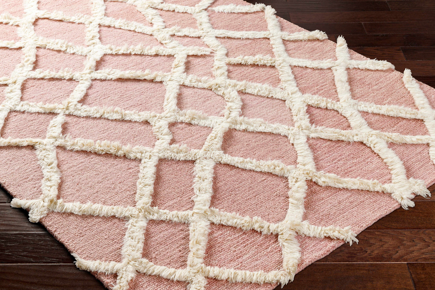 Adica Pink Wool Area Rug