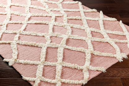 Adica Pink Wool Area Rug