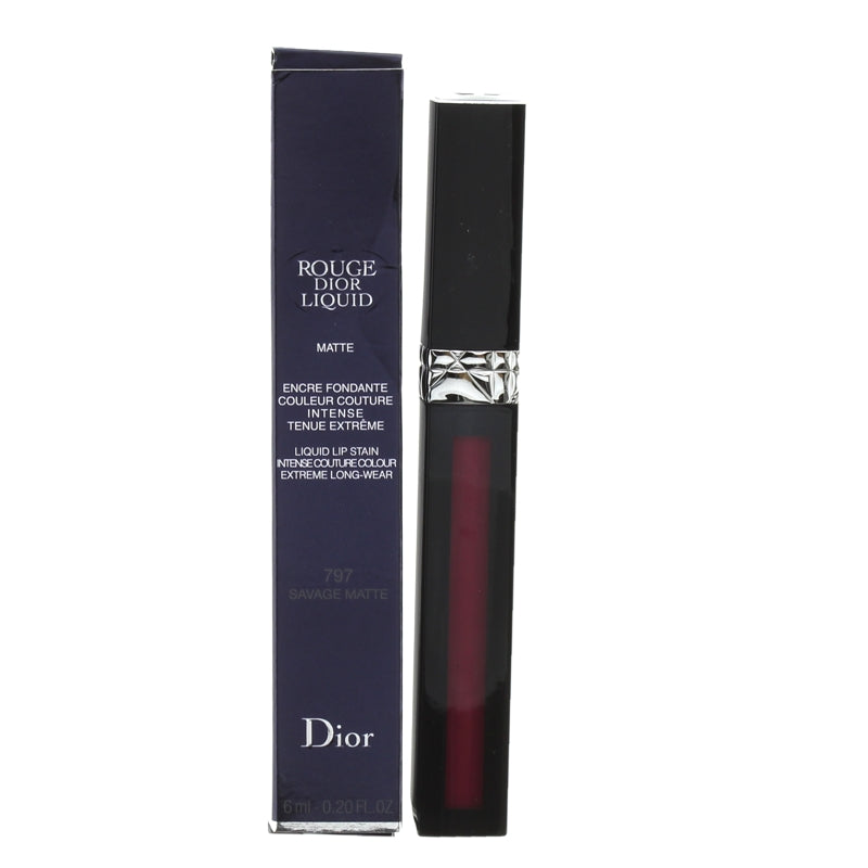 Dior Rouge Matte Liquid Lipstick Stain 797 Savage Matte