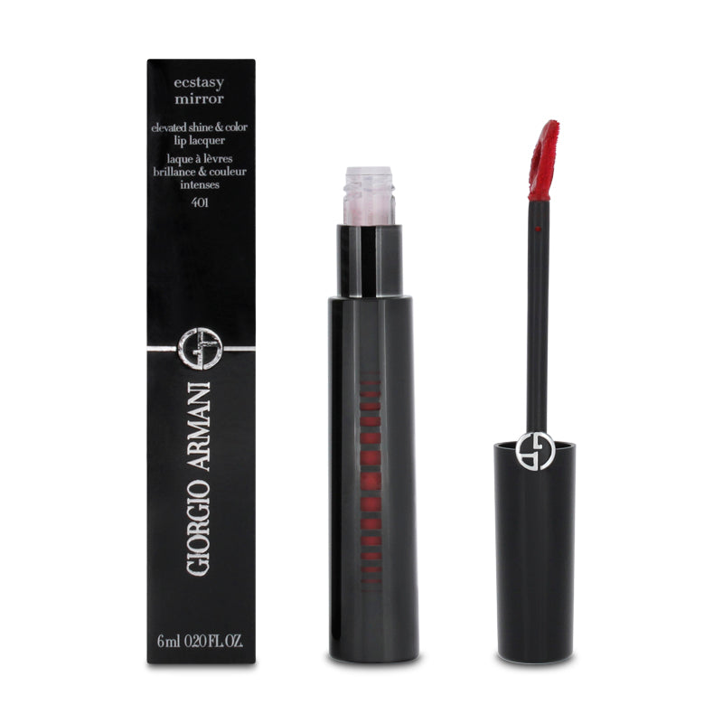 Giorgio Armani Red Lip Gloss Lacquer 401 Adrenaline (Blemished Box)