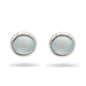 Larimar Stone Sterling Silver Round Post Earrings By Marahlago