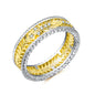 Cubic Zirconia & Two-Tone Filigree Band