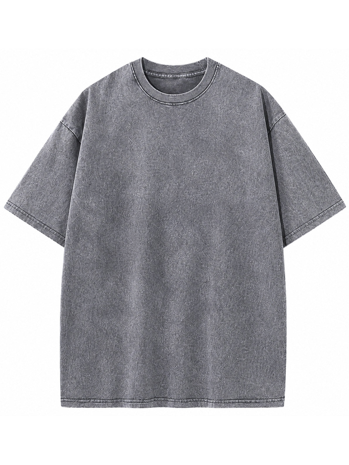 Oversized Acid Wash Cotton Drop Shoulder T-Shirt