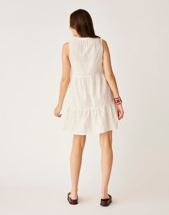 Carve Designs Women's Nellie Eyelet Dress Floral Pattern Tiered Dress