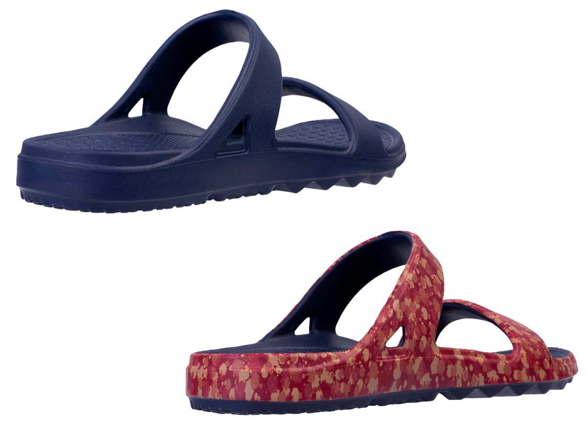 Fusion Slim Splash Orthotic 2-Pack Slide Sandals - Wide Width