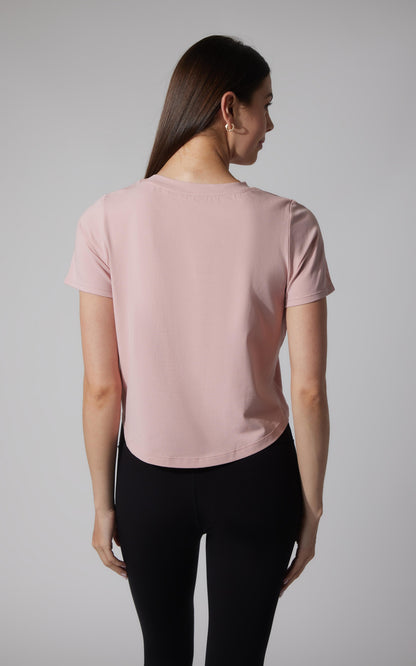 90 Degree by Reflex 2 PK Airlite Cotton Boxy Cropped Short Sleeve Tee