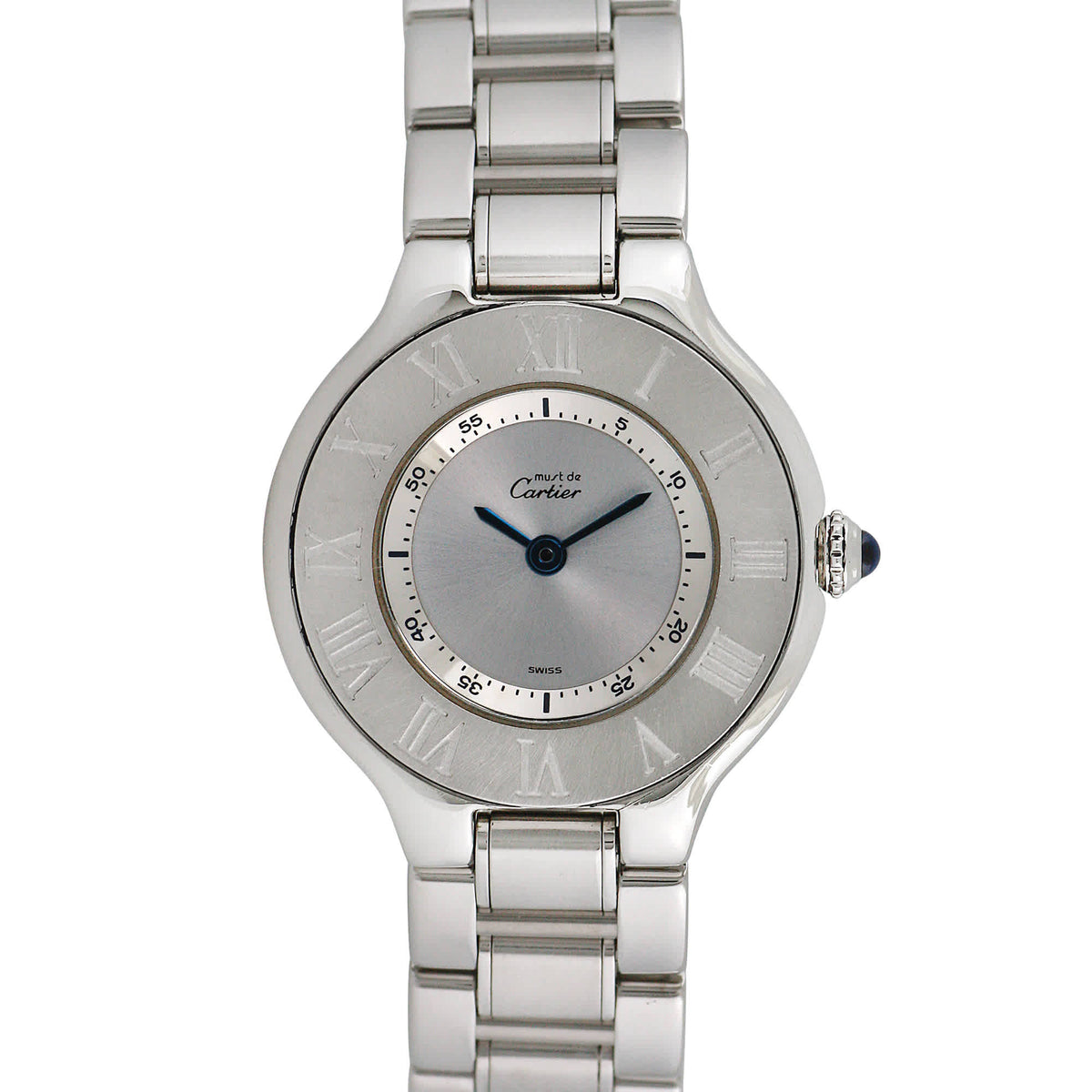 Pre-owned Cartier Women's Must de 28mm Stainless Steel Wristwatch - 1340