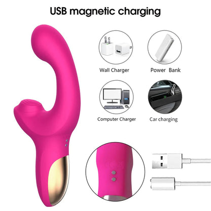 Blissed Dual-Action Clitoral Suction & G-Spot Vibrator – Double Stimulation Toy