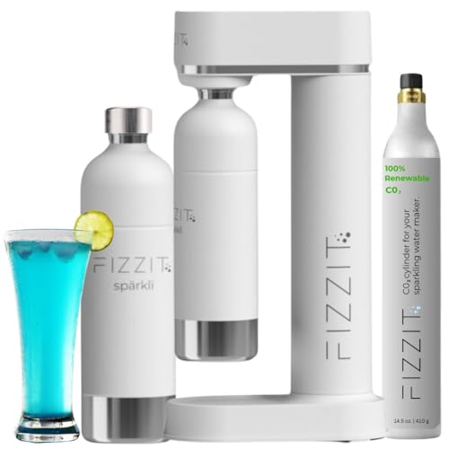 Fizzit™ Spärklï Carbonated Water Soda Maker with Stainless Steel Bottle – Dishwasher Safe Bottles - Sparkling Water Maker